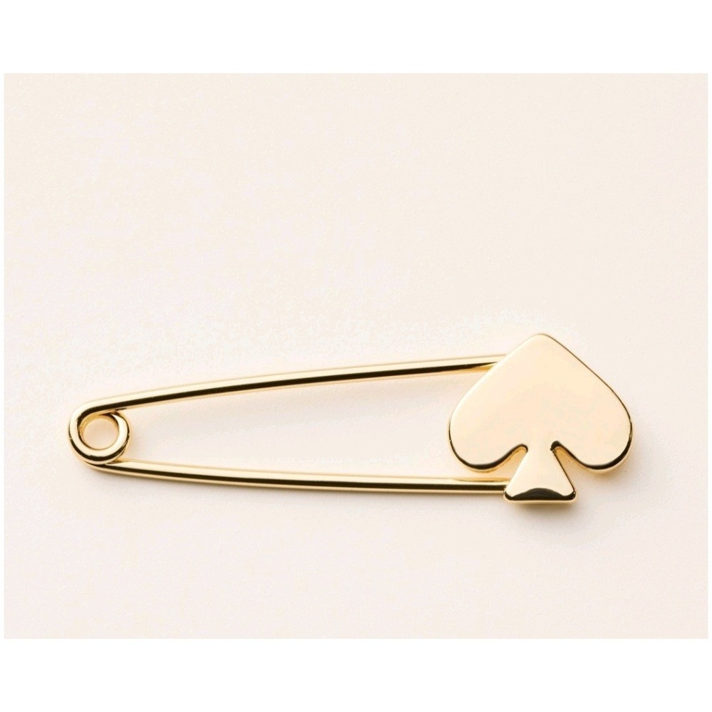 Kate Spade New York X Target Spade Safety Pin Brooch Gold New in Box